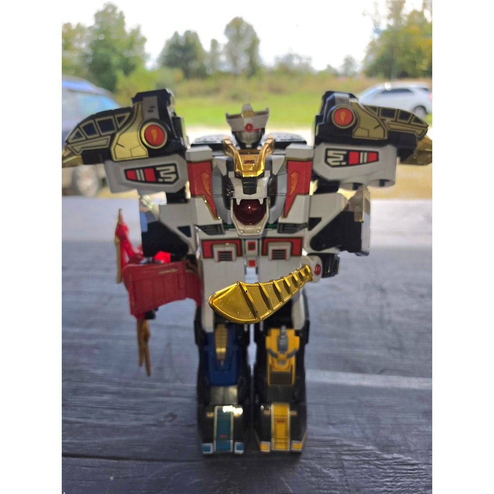 Bandai 1993 Power Rangers White Tigerzord Action Figure with Sword Accessory